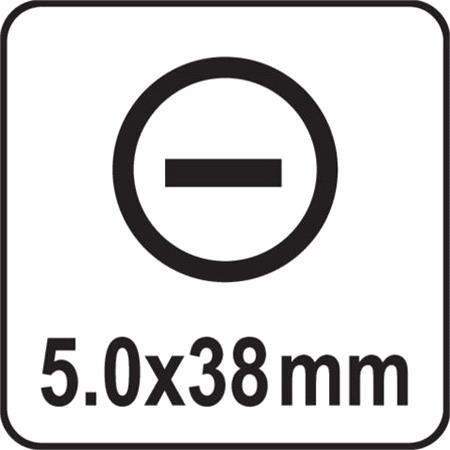 SLOTTED SCREWDRIVER 5x38MM