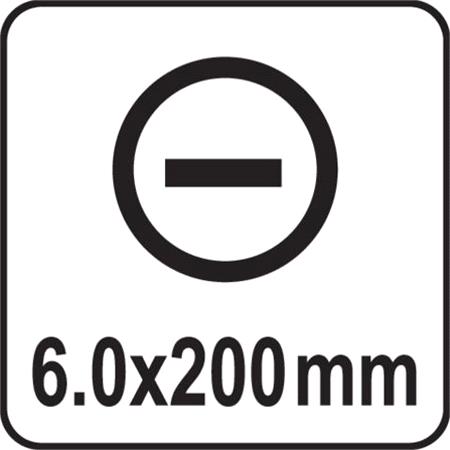 GO THROUGH SLOTTED SCREWDRIVER 6x200MM