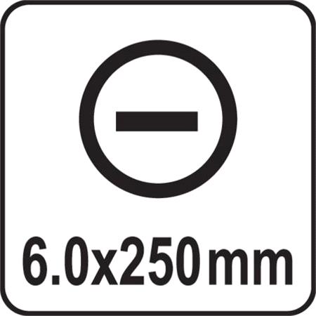 GO THROUGH SCREWDRIVER HEX 6x250MM