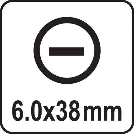 SLOTTED SCREWDRIVER 6x38MM