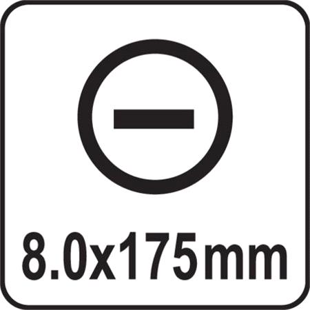 INSULATED SCREWDRIVER 1000V  8x75MM