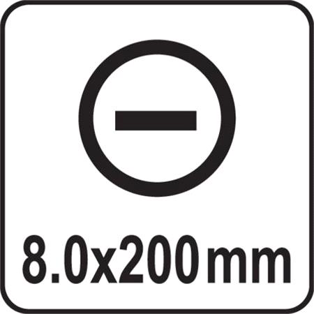 GO THROUGH SLOTTED SCREWDRIVER 8x200MM