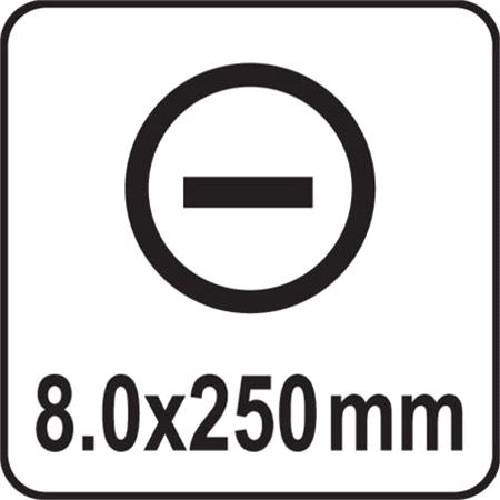 GO THROUGH SLOTTED SCREWDRIVER 8x250MM