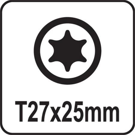 SCREWDRIVER BITS 1/4 25MM TORX T27 10PCS