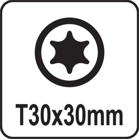 SCREWDRIVER BIT TORX T30x30MM S2