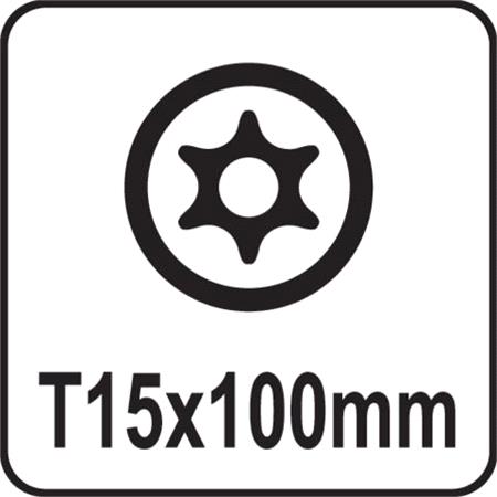 TORX SECURITY SCREWDRIVER T15x100MM