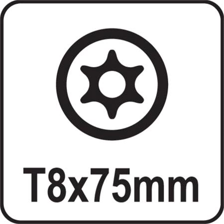 TORX SECURITY SCREWDRIVER T8x75MM