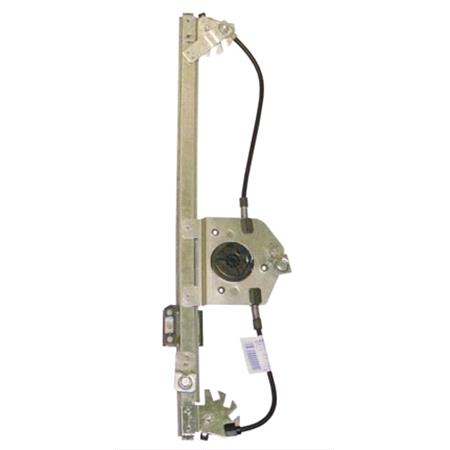 Front Left Electric Window Regulator Mechanism (without motor) for Citroen C3 (FC_), 2002 2009, 4 Door Models, One Touch/AntiPinch Version, holds a motor with 6 or more pins