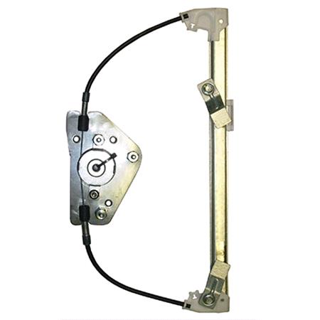 Rear Left Electric Window Regulator Mechanism (without motor) for MINI Countryman (R60), 2010 , 4 Door Models, One Touch/AntiPinch Version, holds a motor with 6 or more pins