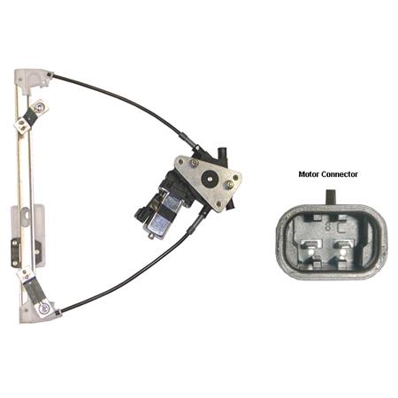 Rear Right Electric Window Regulator (with motor) for OPEL ASTRA J Saloon, 2012 2015, 4 Door Models, WITHOUT One Touch/Antipinch, motor has 2 pins/wires