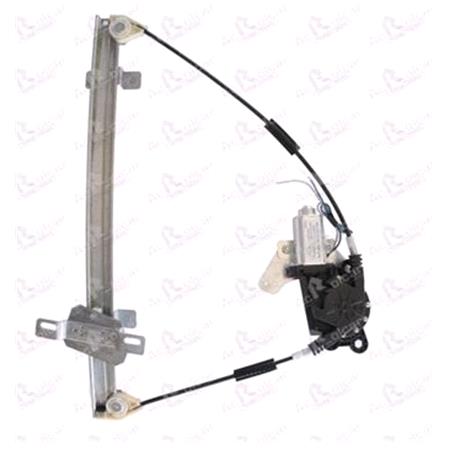 Front Left Electric Window Regulator (with motor) for NISSAN ALMERA Mk II Hatchback (N16), 2000 2006, 2 Door Models, WITHOUT One Touch/Antipinch, motor has 2 pins/wires