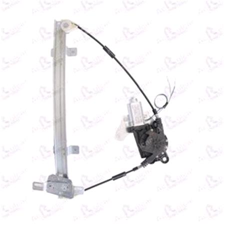 Front Left Electric Window Regulator (with motor) for NISSAN PRIMERA Hatchback (P11), 1996 2002, 4 Door Models, WITHOUT One Touch/Antipinch, motor has 2 pins/wires
