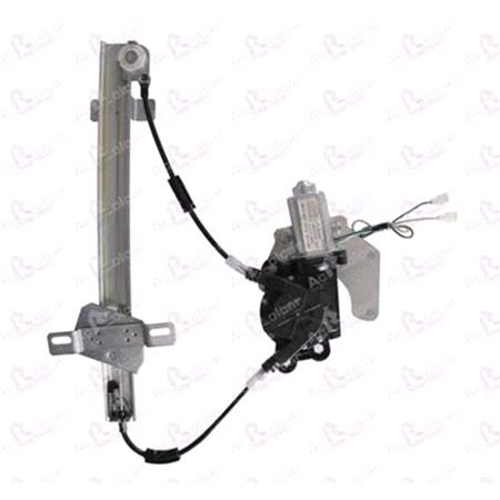 Rear Left Electric Window Regulator (with motor) for NISSAN PRIMERA Estate (WP1), 2002 2008, 4 Door Models, WITHOUT One Touch/Antipinch, motor has 2 pins/wires