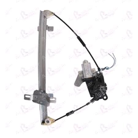 Front Left Electric Window Regulator (with motor) for NISSAN ALMERA Mk II Saloon (N16), 2000 2006, 4 Door Models, WITHOUT One Touch/Antipinch, motor has 2 pins/wires