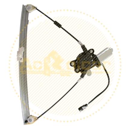 Front Left Electric Window Regulator (with motor) for RENAULT CLIO Mk II (BB01_, CB01_), 1998 2005, 4 Door Models, WITHOUT One Touch/Antipinch, motor has 2 pins/wires