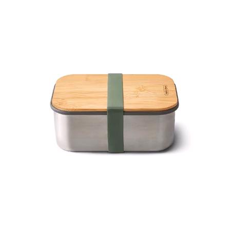 Black+Blum Stainless Steel Sandwich Box Large   Olive   1.25 Litre