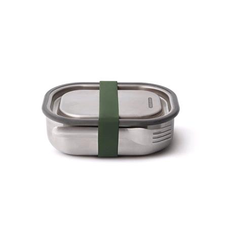 Black+Blum Stainless Steel Lunch Box Small Olive   600ml