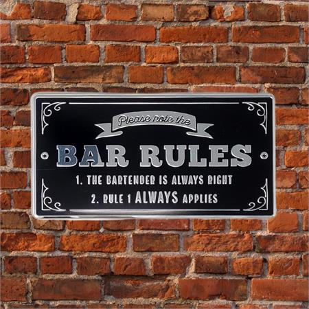 Bar Rules   Peel & Stick Sign