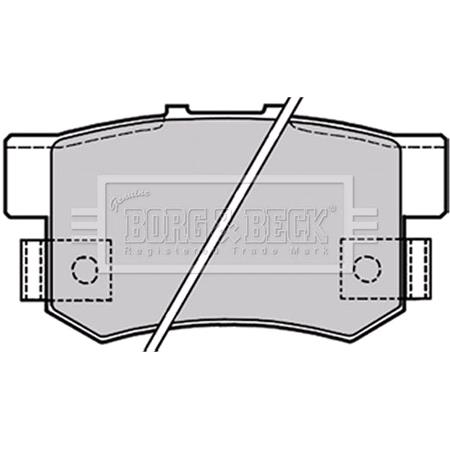 Borg & Beck Rear Brake Pads (Full set for Rear Axle)
