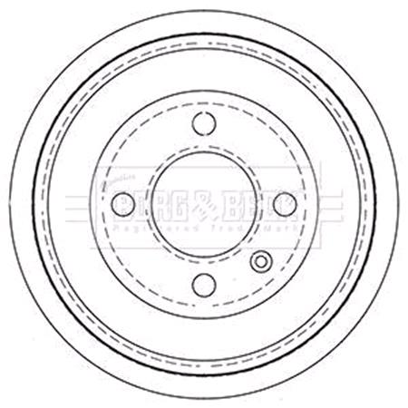 Borg & Beck Brake Drum   BBR7256