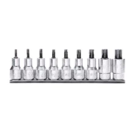 Set of 9 Socket Drivers for Torx Head Screws on Support