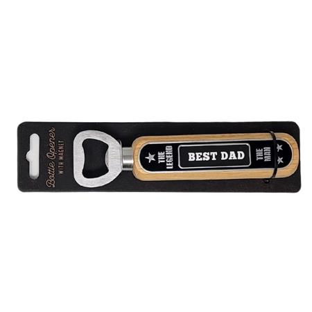 Best Dad Bottle Opener With Cap Catcher Magnet