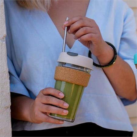 KeepCup Brew Cork 16oz Filter   Tempered Glass Reusable Coffee Cup with Cork Band 450ml