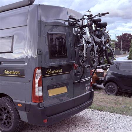 Fabbri Bici OK Rear Double Door Black Bike Rack for Renault Master 2011 Onwards   2 Bikes
