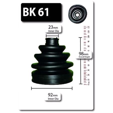 SHAFTEC Front Outer CV Joint Boot   BK61