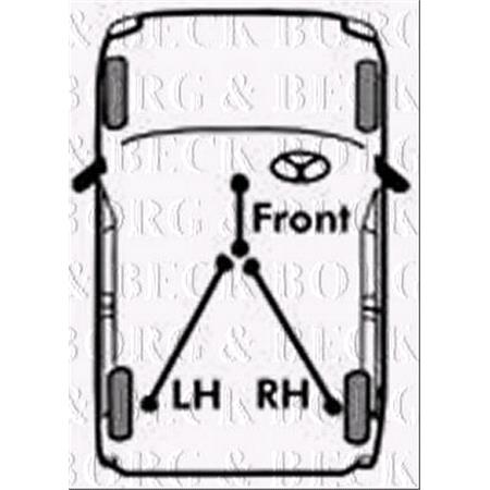 Borg & Beck Front Brake Cable   BKB2974