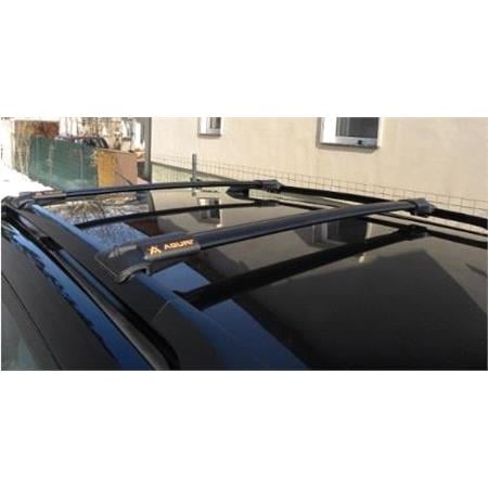 Aguri Prestige II black aluminium aero Roof Bars for Volvo XC 90 2002 2014, With Raised Roof Rails