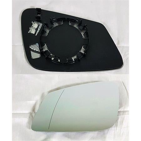 Left Wing Mirror Glass (Heated) and Holder for BMW i3, 2013 Onwards