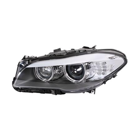 Left Headlamp (Bi Xenon, Takes D1S Bulb, With LED DRL, With Bending Light, Supplied With Motor, Original Equipment) for BMW 5 Series Touring 2010 2014