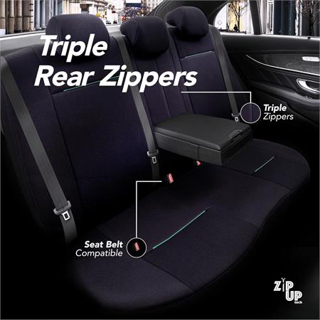 Boost Premium Cotton Leather Car Seat Covers   Black and Turquoise For Nissan ALMERA Mk II Saloon 2000 2006