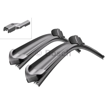 BOSCH A354S Aerotwin Flat Wiper Blade Front Set (650 / 340mm   Top Lock Arm Connection) for Opel MOKKA, 2012 Onwards