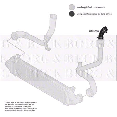Borg & Beck Charger Intake Hose   BTH1590
