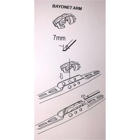 Bremen Vision Flat Wiper Blade (650mm   Pinch Tab Arm Connection) for Peugeot 108, 2014 Onwards