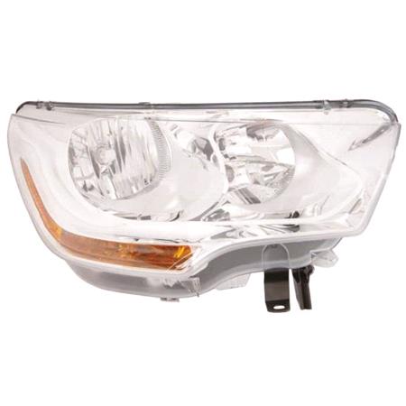 Right Headlamp (Halogen, Takes H7 / H1 Bulbs, Original Equipment) for Citroen C4 2010 2014