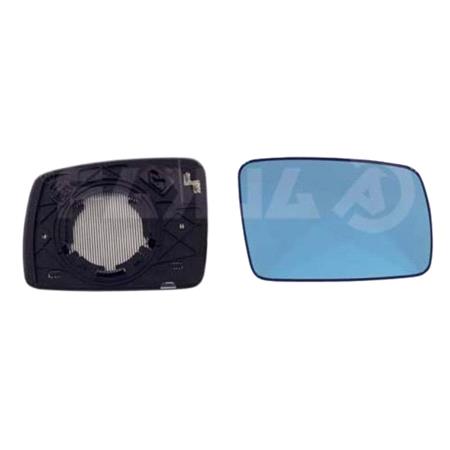 Right Blue Wing Mirror Glass (heated) and Holder for RANGE ROVER MK III, 2002 2010