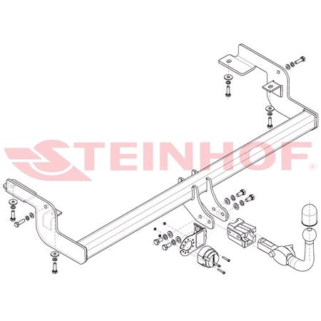Steinhof Automatic Detachable Towbar (horizontal system) for Citroen C5, 2004 2008