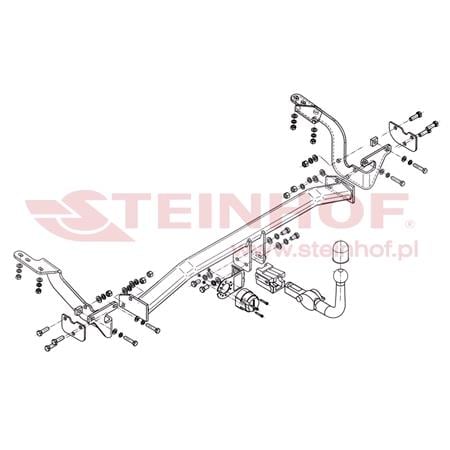 Steinhof Automatic Detachable Towbar (horizontal system) for Citroen C4 Grand Picasso,  2006 to 2013