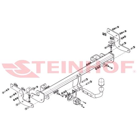 Steinhof Towbar (fixed with 2 bolts) for Citroen C4 CACTUS, 2014 Onwards