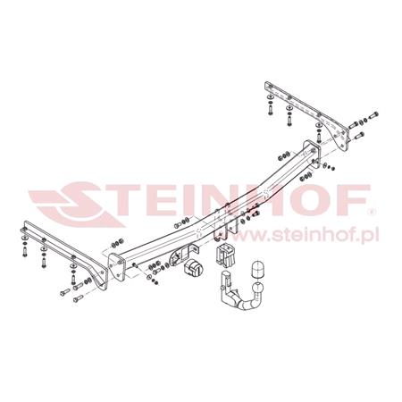 Steinhof Automatic Detachable Towbar (vertical system) for Chrysler VOYAGER Mk III, 2000 2008
