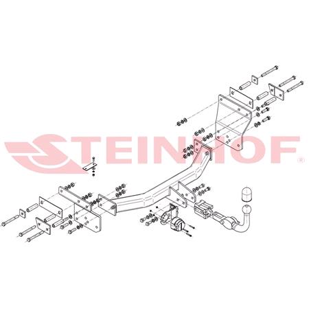 Steinhof Automatic Detachable Towbar (horizontal system) for Dodge AVENGER, 2007 2014
