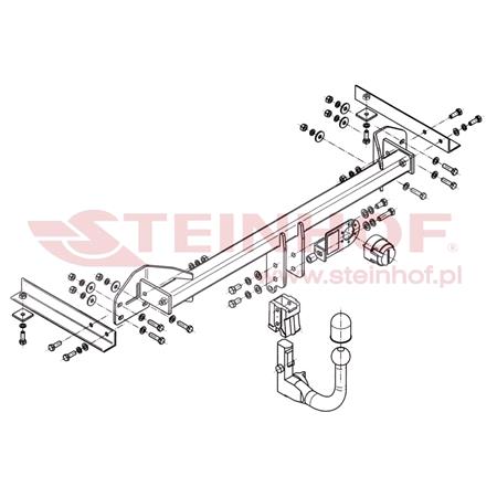 Steinhof Automatic Detachable Towbar (vertical system) for Chevrolet AVEO Hatchback, 2011 Onwards