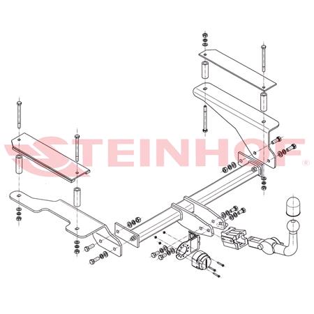 Steinhof Automatic Detachable Towbar (horizontal system) for Chevrolet AVEO Saloon, 2005 2011