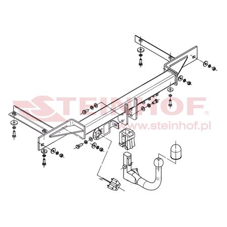Steinhof Automatic Detachable Towbar (vertical system) for Chevrolet CRUZE, 2009 2011