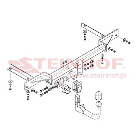 Steinhof Automatic Detachable Towbar (vertical system) for Chevrolet CRUZE, 2011 2015
