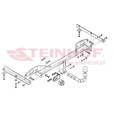 Steinhof Towbar (fixed with 2 bolts) for Chevrolet CRUZE Station Wagon, 2012 2015