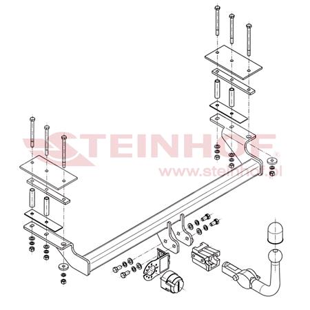 Steinhof Automatic Detachable Towbar (horizontal system) for Daewoo NUBIRA Saloon, 2003 Onwards